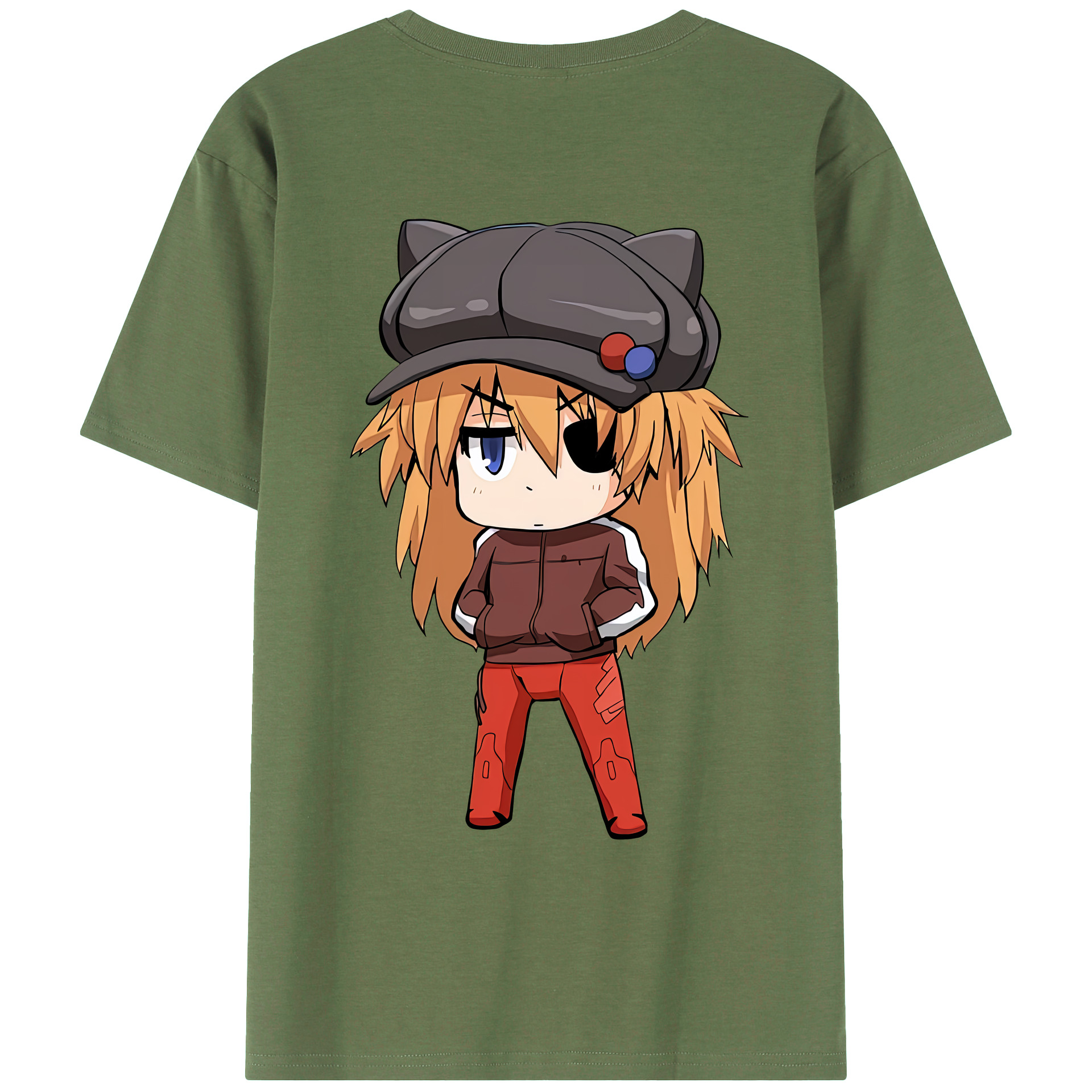 （画像用） EVA 新世紀エヴァンゲリオン 綿100％ メンズ半袖Tシャツ（バックプリント） 通気性